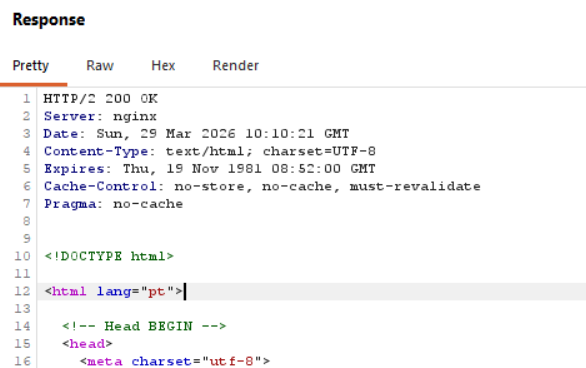 Server error messages exposed