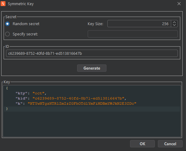 Creating symmetric key to re-sign modified JWT