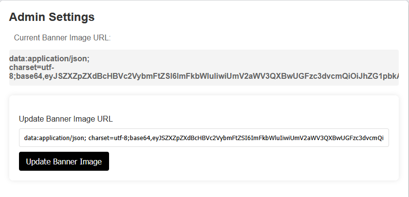 Using the banner image feature to request an internal API endpoint