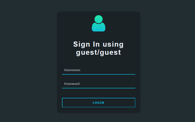 Login page for the application running on port 4000