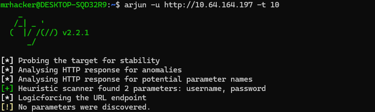 Arjun hidden parameter discovery scan