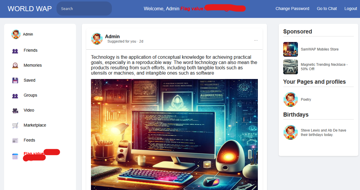 Administrator account takeover and final flag